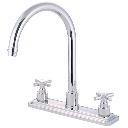 Kingston Brass KS8791EXLS 8" Centerset Kitchen Faucet, Polished Chrome KS8791EXLS